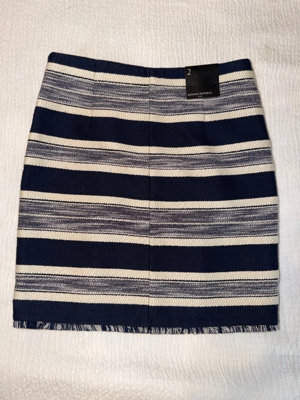 Banana Republic Striped Structured Mini Skirt NWT – Tailored Statement Piece - Picture 5 of 10